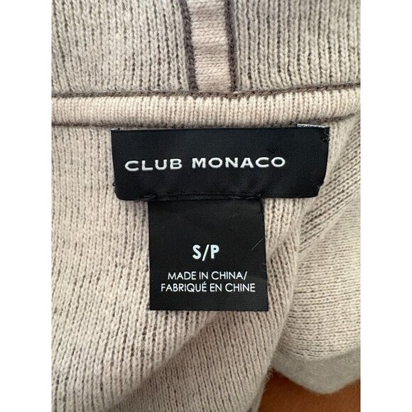 Club Monaco Womens Hooded Open Cardigan Sweater Small Viscose & Wool Cashmere - Picture 5 of 5
